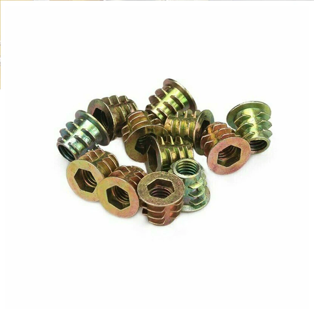 100Pcs/Set M4 M5 M6 M8 M10 Zinc Alloy Thread For Wood Insert Nut Flanged Hex Drive Head Woodworking Furniture Nuts Kit
100Pcs/Set M4 M5 M6 M8 M10 Zinc Alloy Thread For Wood Insert Nut Flanged Hex Drive Head Woodworking Furniture Nuts Kit