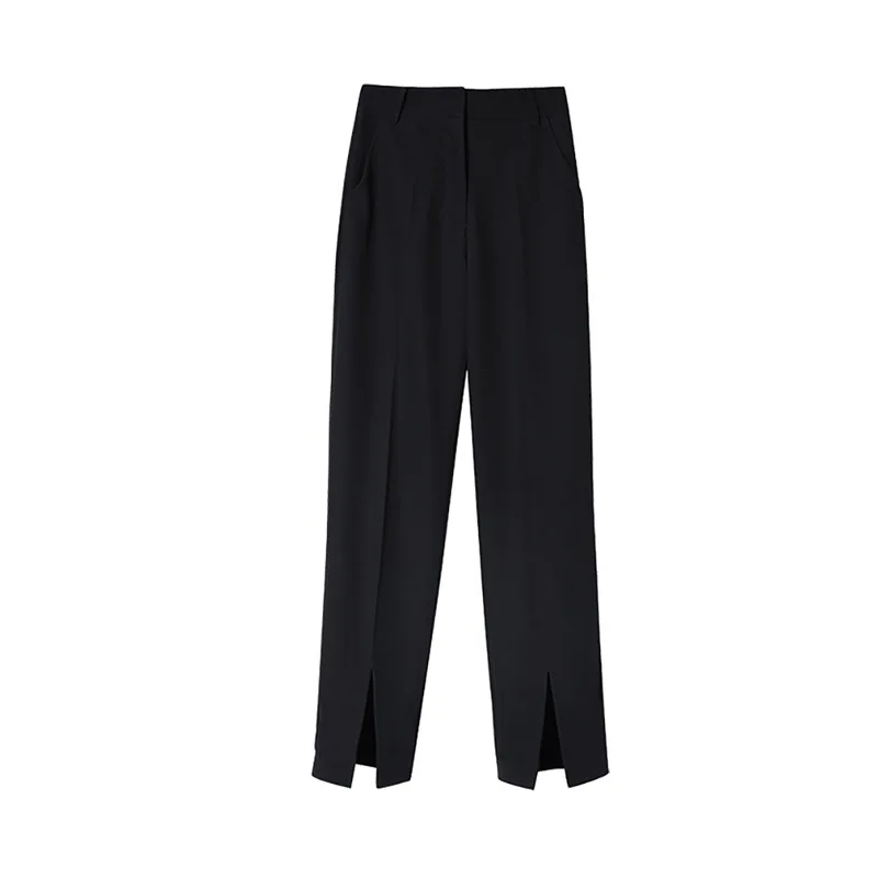 Flare Pants Women Trousers Front Split Leg Straight Ladies Work Korean Clothes Streetwear Black Bell Bottom Pants 2021
Flare Pants Women Trousers Front Split Leg Straight Ladies Work Korean Clothes Streetwear Black Bell Bottom Pants 2021