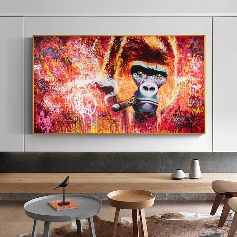 Smoking Orangutan Canvas Paintings on The Wall Graffiti Wall Art Posters and Prints Pop Art Animals Pictures for Home Decoration
Smoking Orangutan Canvas Paintings on The Wall Graffiti Wall Art Posters and Prints Pop Art Animals Pictures for Home Decoration
