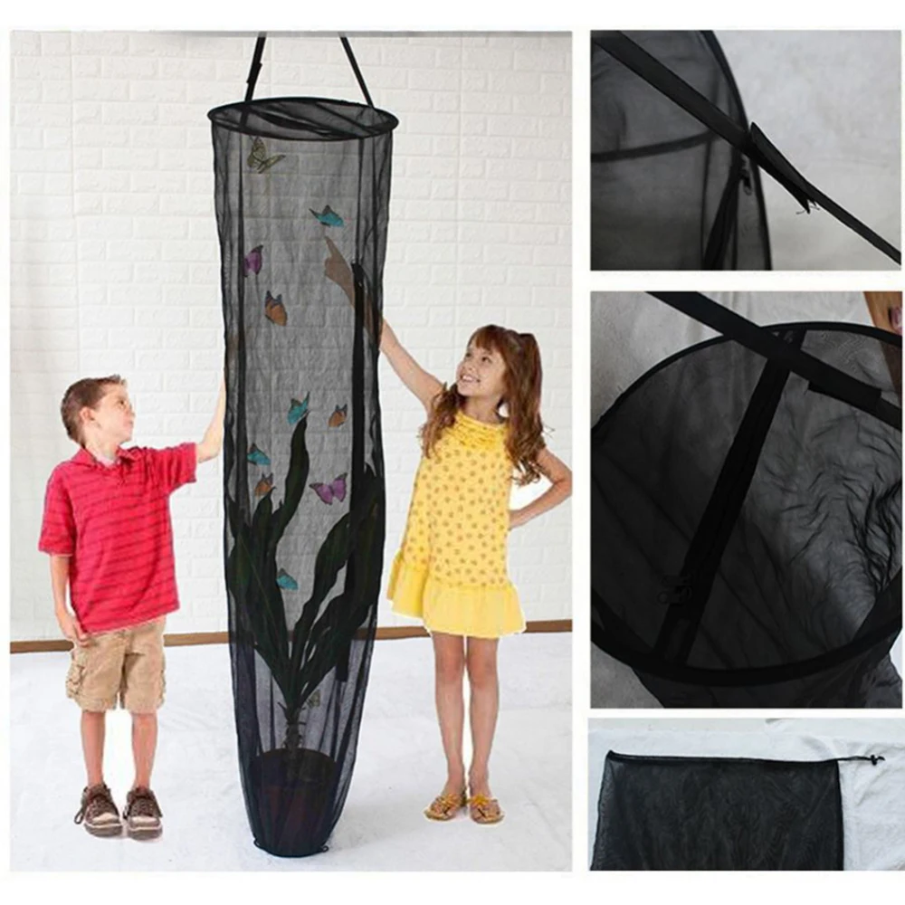 Black Folding Hanging Insect Cage Light Transmission Breathable Plant Insect Mesh Housing
Black Folding Hanging Insect Cage Light Transmission Breathable Plant Insect Mesh Housing