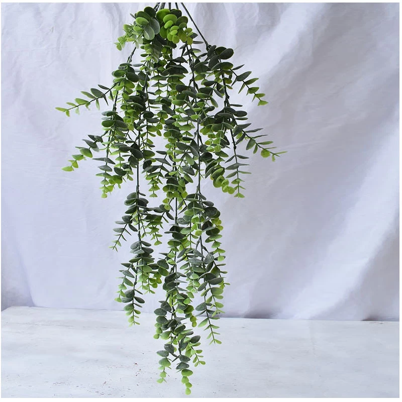 

2Pcs Artificial Plants Eucalyptus Vine Garland Plant Fake Hanging 29.5 inch For Home Indoor Outdoor Front Porch Flower Decor