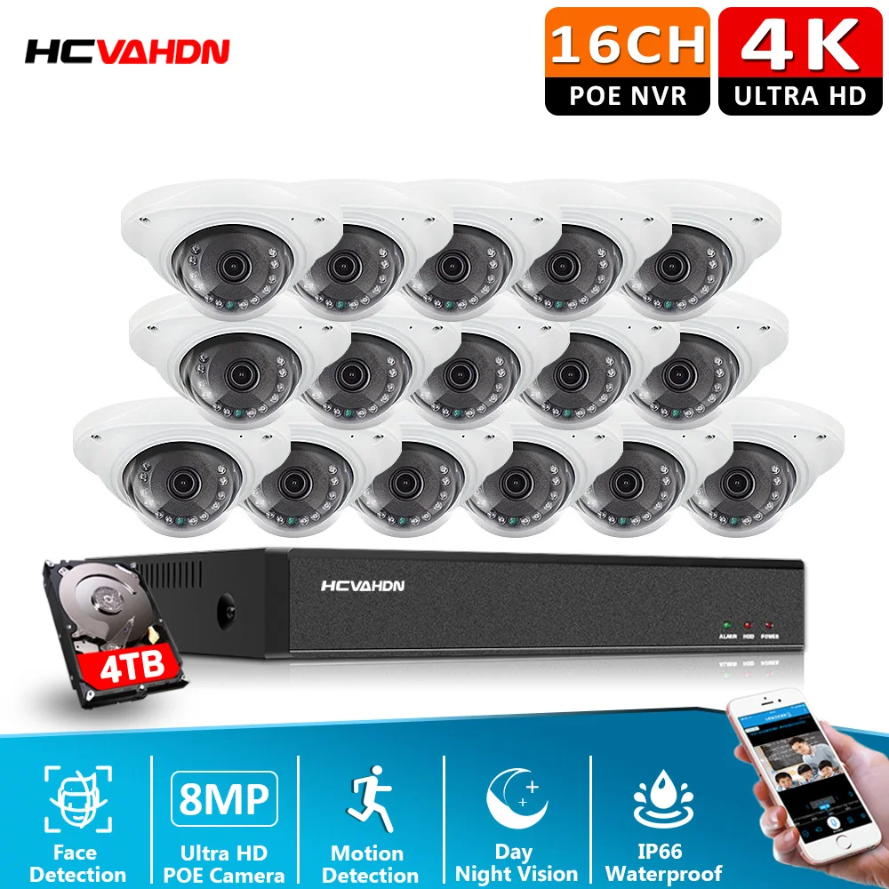 Система видеонаблюдения HCVAHDN, 16 каналов, POE, 4K, 16 шт., 8 Мп, наружная IP-камера безопасности, H.265 + 4K, 16 каналов, комплект системы видеонаблюдения
Система видеонаблюдения HCVAHDN, 16 каналов, POE, 4K, 16 шт., 8 Мп, наружная IP-камера безопасности, H.265 + 4K, 16 каналов, комплект системы видеонаблюдения