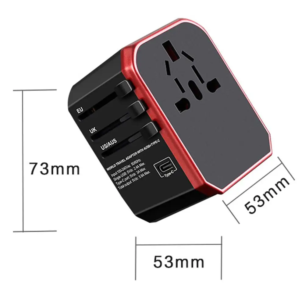 High-Power Conversion Plug Universal Travel Charger Power Adapter With USB Ports Type-C For iPad iPhone Xiaomi Laptops Camera
High-Power Conversion Plug Universal Travel Charger Power Adapter With USB Ports Type-C For iPad iPhone Xiaomi Laptops Camera