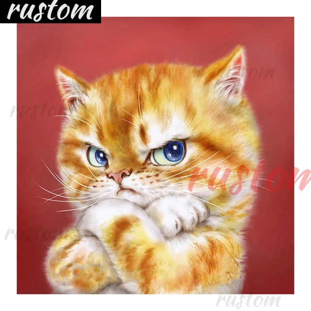 Full Square Round Drill Rhinestone Art Diy 5D Lovely Interesting Expression Cat Diamond Painting Kit Rhinestone Home Decoration
Full Square Round Drill Rhinestone Art Diy 5D Lovely Interesting Expression Cat Diamond Painting Kit Rhinestone Home Decoration