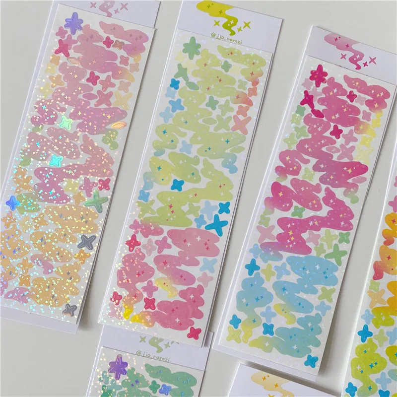 Kawaii Pink Laser Starlight Sticker Cute Deco Scrapbooking Idol Card Manual DIY Happy Planning Stationery Decoration Stickers
Kawaii Pink Laser Starlight Sticker Cute Deco Scrapbooking Idol Card Manual DIY Happy Planning Stationery Decoration Stickers