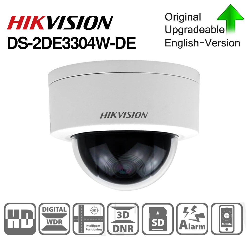 Original Hikvision PTZ Camera IP Camera Network DS-2DE3304W-DE 3MP 2.8~12mm 4X Zoom Optical Network Mini Dome Security Camera
Original Hikvision PTZ Camera IP Camera Network DS-2DE3304W-DE 3MP 2.8~12mm 4X Zoom Optical Network Mini Dome Security Camera