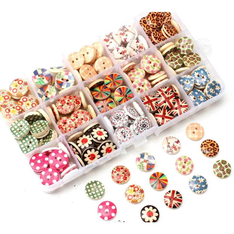 225pcs Cartoon Children's Wooden Button Set Cute Color Handmade DIY Material Baby Clothes Sweater Button Accessories
225pcs Cartoon Children's Wooden Button Set Cute Color Handmade DIY Material Baby Clothes Sweater Button Accessories
