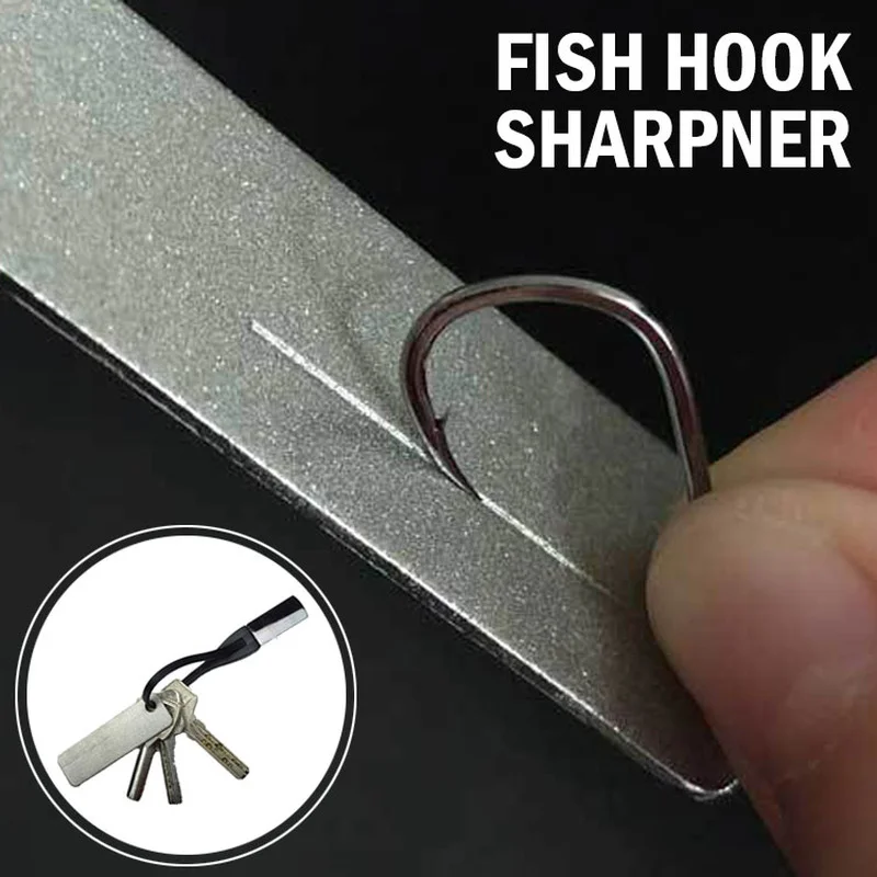 Fishhook Sharpener Portable Diamond Stone Fishing Hook Sharpen Knife Whetstone Keychain for Outdoor Fishing Tools Accessories
Fishhook Sharpener Portable Diamond Stone Fishing Hook Sharpen Knife Whetstone Keychain for Outdoor Fishing Tools Accessories