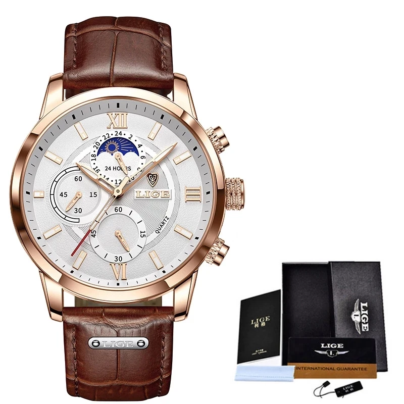 2021 Watches Mens Top Brand Luxury Clock Casual Leathe 24hour Moon Phase Men Watch Sport Waterproof Quartz Chronograph+Box
2021 Watches Mens Top Brand Luxury Clock Casual Leathe 24hour Moon Phase Men Watch Sport Waterproof Quartz Chronograph+Box