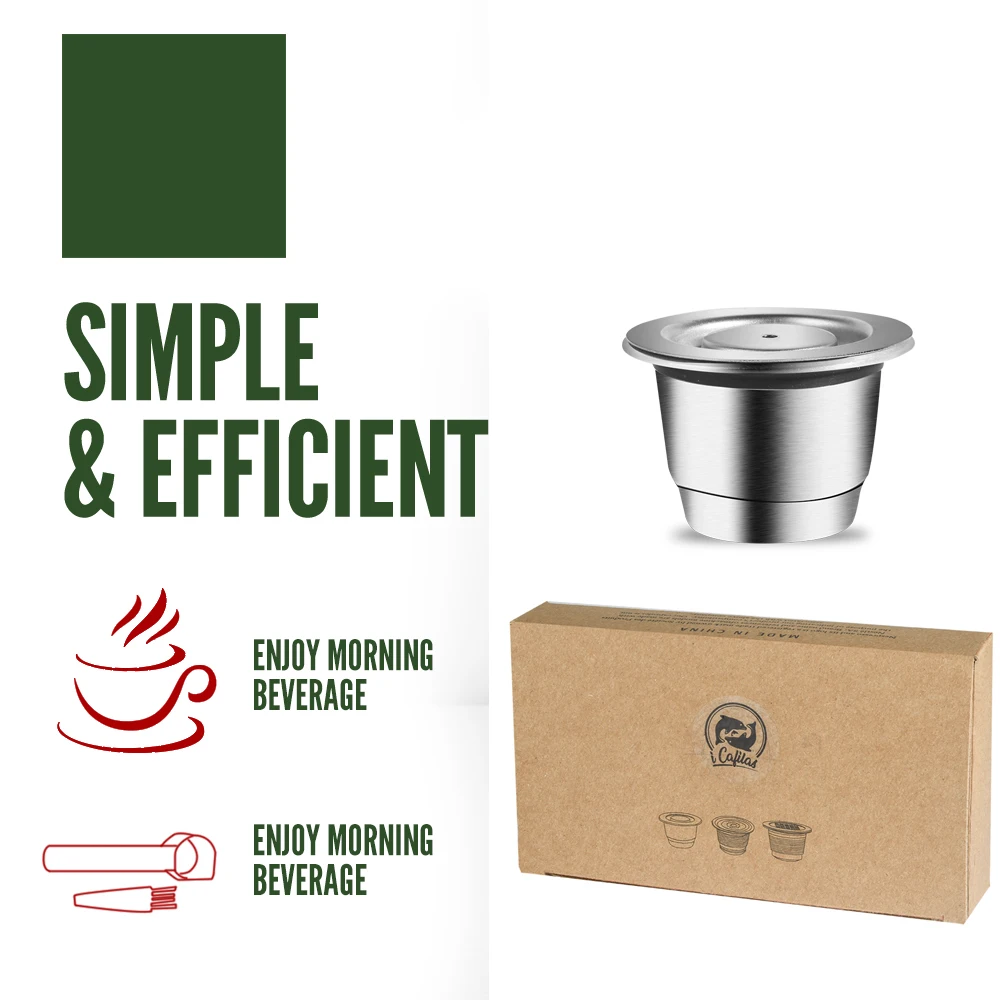 Многоразовые кофейные капсулы ICafilas из нержавеющей стали для Nespresso, многоразовые капсулы
Многоразовые кофейные капсулы ICafilas из нержавеющей стали для Nespresso, многоразовые капсулы