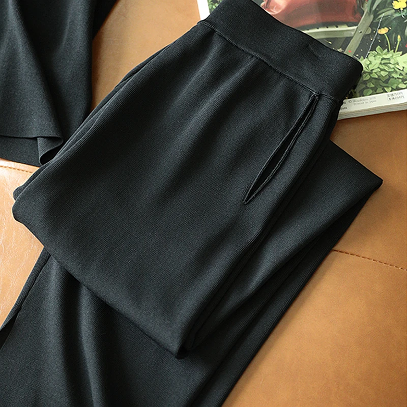 Suits Women Two Pieces Set Top+Pants 65% Silk Blended Turn-down Collar Sleeveless Elegant Style 2 Colors Ladies New Fashion 
Suits Women Two Pieces Set Top+Pants 65% Silk Blended Turn-down Collar Sleeveless Elegant Style 2 Colors Ladies New Fashion