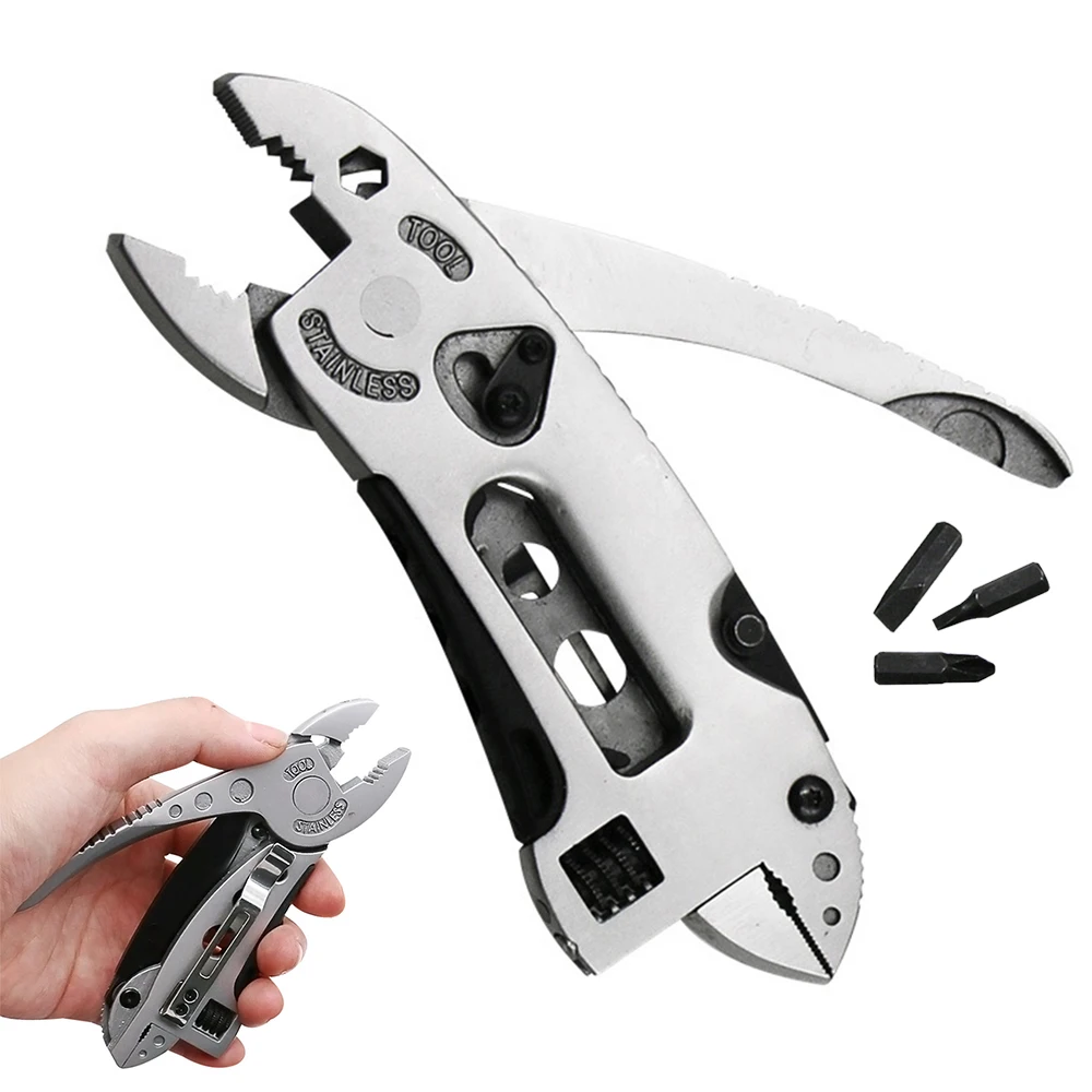 Stainless Steel Multitool Pliers Pocket Multifunctional Multi Tool Pliers Screwdriver Bit Mini Folding Outdoor Camping Tools
Stainless Steel Multitool Pliers Pocket Multifunctional Multi Tool Pliers Screwdriver Bit Mini Folding Outdoor Camping Tools