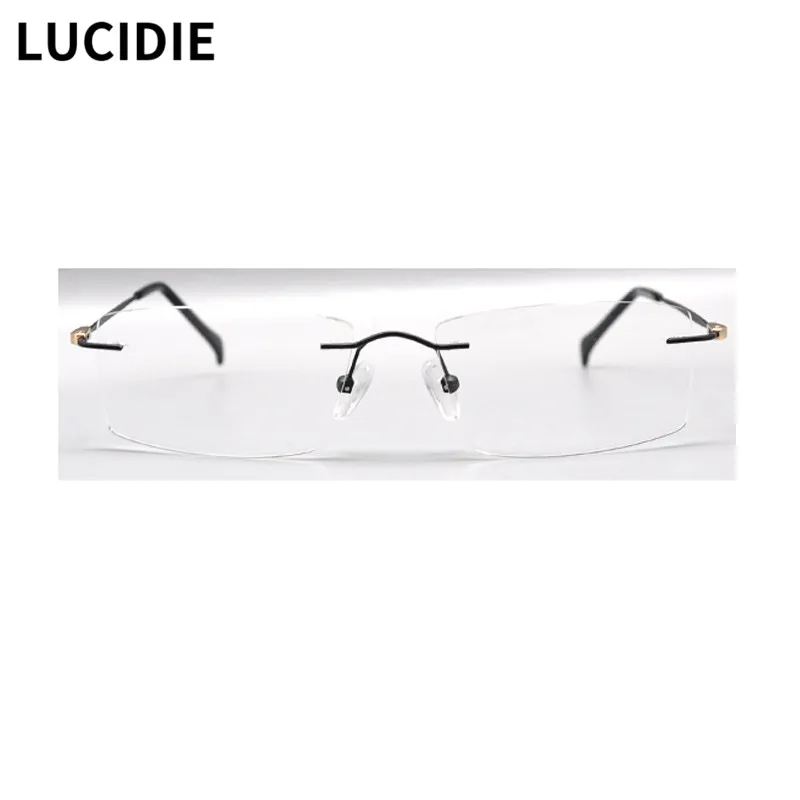 LUCIDIE Retro Men Women Glasses Transparent Rimless Lens Ultralight Frame Spectacle Stainless Steel Thin Fashion Unisex Eyewear
LUCIDIE Retro Men Women Glasses Transparent Rimless Lens Ultralight Frame Spectacle Stainless Steel Thin Fashion Unisex Eyewear
