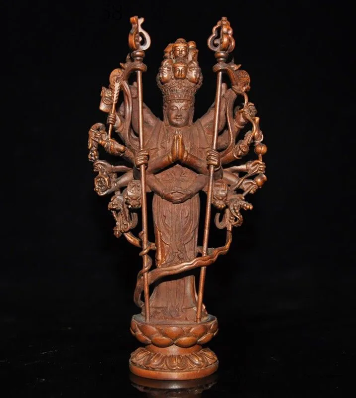 wedding decoration 8"Tibet Boxwood Carved 1000 Hands Avalokitesvara Kwan-Yin Guan Yin Buddha Statue
wedding decoration 8"Tibet Boxwood Carved 1000 Hands Avalokitesvara Kwan-Yin Guan Yin Buddha Statue