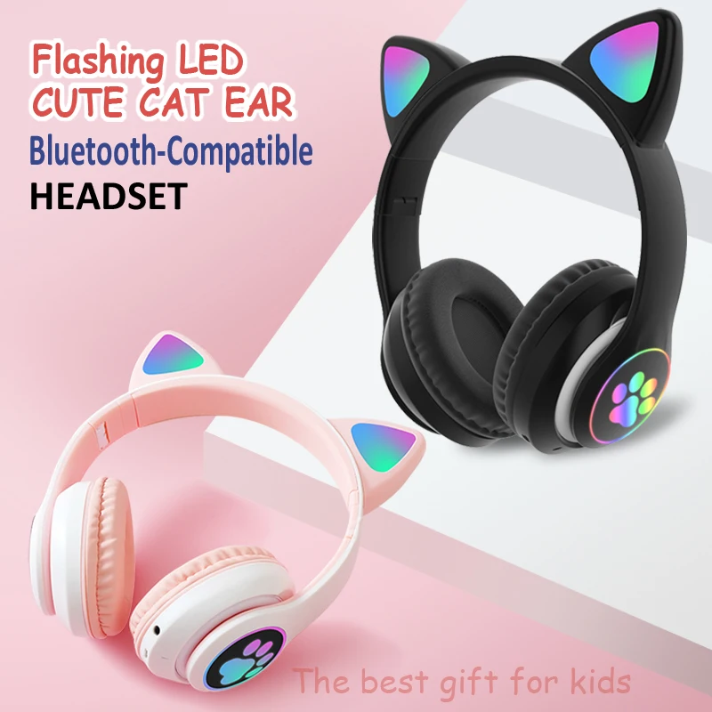 Wireless Headphone with Cat Ear Bluetooth-Compatible Headset HIFI Stero Eearphone with Microphone for Kids/Children/Girls Gift
Wireless Headphone with Cat Ear Bluetooth-Compatible Headset HIFI Stero Eearphone with Microphone for Kids/Children/Girls Gift