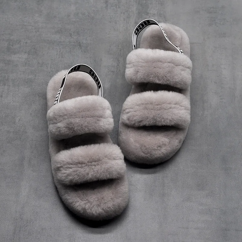 Artmu Gladiator Sandals Sheep Wool Warm Sandals Autumn Winter Women Shoes Thick Bottom Slippers Flat 2020 New Style INS Fashion
Artmu Gladiator Sandals Sheep Wool Warm Sandals Autumn Winter Women Shoes Thick Bottom Slippers Flat 2020 New Style INS Fashion