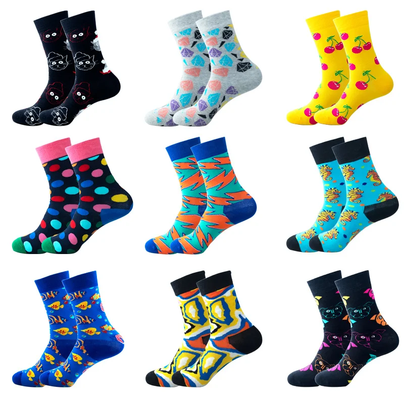 meias High Quality Men's Fashion Sweat Proof Breathable Cotton Socks Trend Sports Men Printing Pattern Long Sock calcetines
meias High Quality Men's Fashion Sweat Proof Breathable Cotton Socks Trend Sports Men Printing Pattern Long Sock calcetines