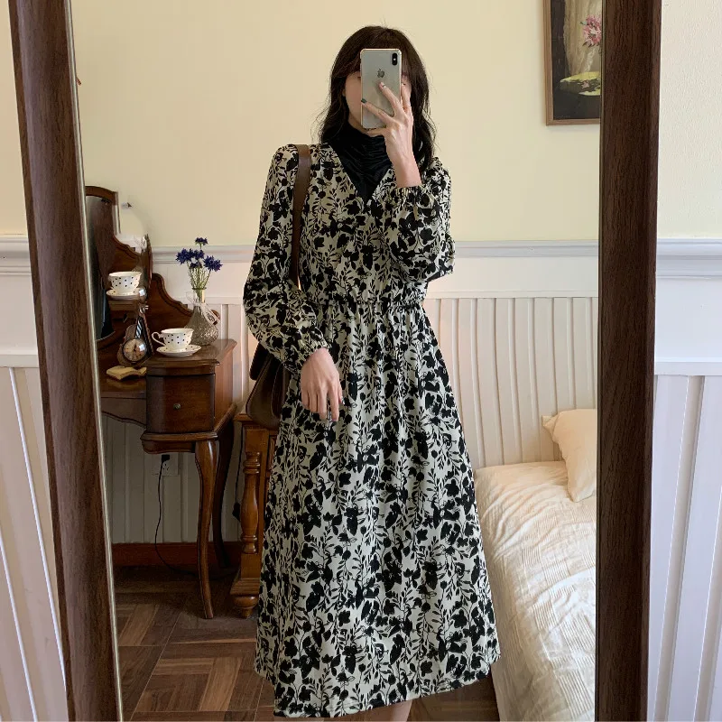 Houthion New Women's Dress Long Sleeve Casual Korean Summer Dresses Splicing Boss Comfortable Fashion
Houthion New Women's Dress Long Sleeve Casual Korean Summer Dresses Splicing Boss Comfortable Fashion