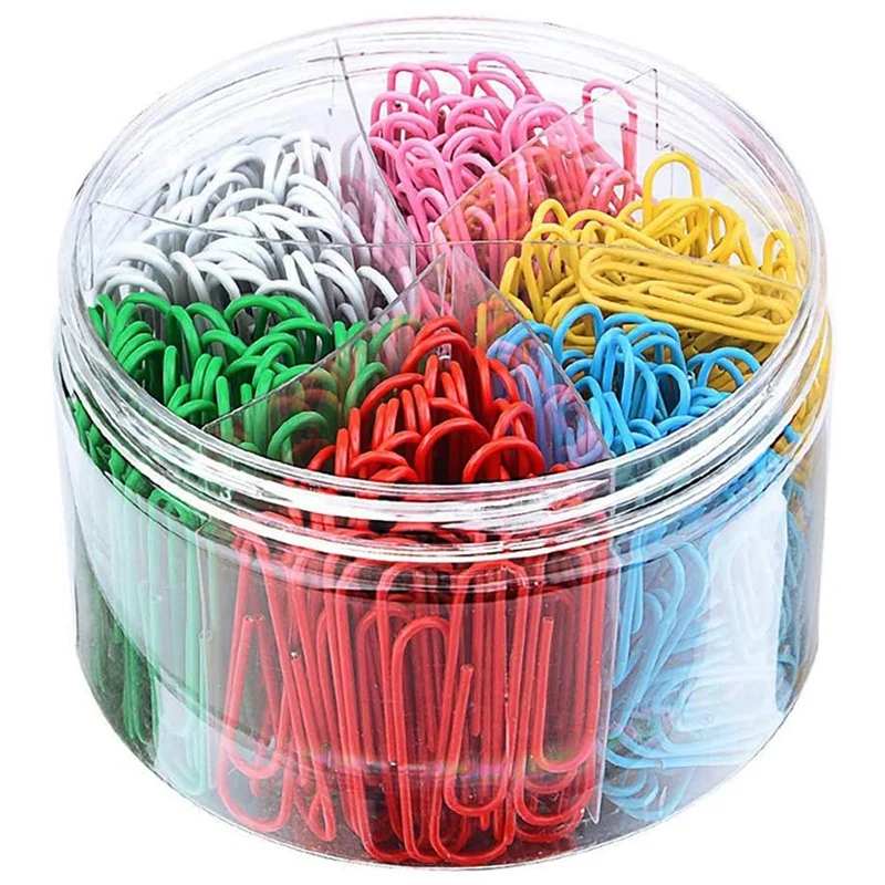 Pack of 300 Paper Clips Assorted Colours Large Paper Clips Colourful Metal Clip for Paper Files 6 Colours 50 mm
Pack of 300 Paper Clips Assorted Colours Large Paper Clips Colourful Metal Clip for Paper Files 6 Colours 50 mm