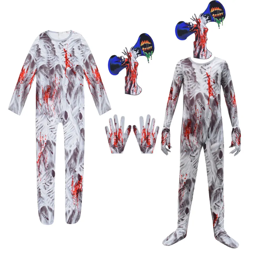 Halloween Horror Game Siren Headcosplay Jumpsuit+Mask+Gloves Children's Siren Head Cosplay Costume
Halloween Horror Game Siren Headcosplay Jumpsuit+Mask+Gloves Children's Siren Head Cosplay Costume
