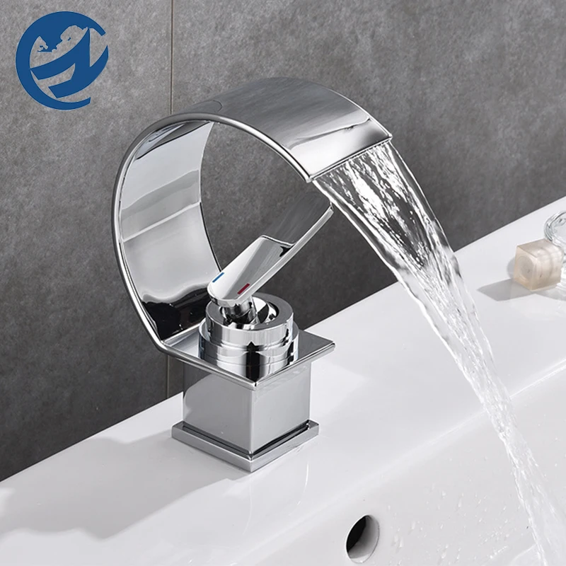 Waterfall Basin Faucet Single Handle Deck Mounted Chrome Brass Square Bathroom Faucet Hot Cold Mixer Crane Basin Faucet Taps
Waterfall Basin Faucet Single Handle Deck Mounted Chrome Brass Square Bathroom Faucet Hot Cold Mixer Crane Basin Faucet Taps