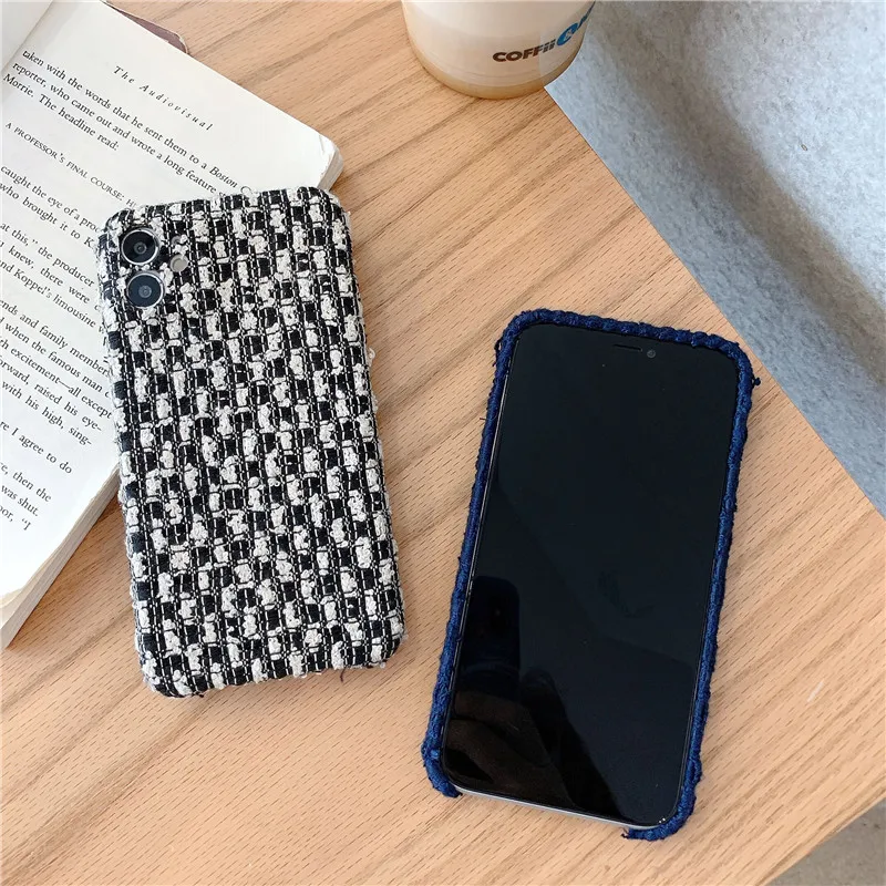 Fashion Woven Pattern Fabric Phone Case For iphone 11 Pro Max 7 8 plus X XR XS Max Back Cover Cute Soft Capa For iphone SE 2020
Fashion Woven Pattern Fabric Phone Case For iphone 11 Pro Max 7 8 plus X XR XS Max Back Cover Cute Soft Capa For iphone SE 2020
