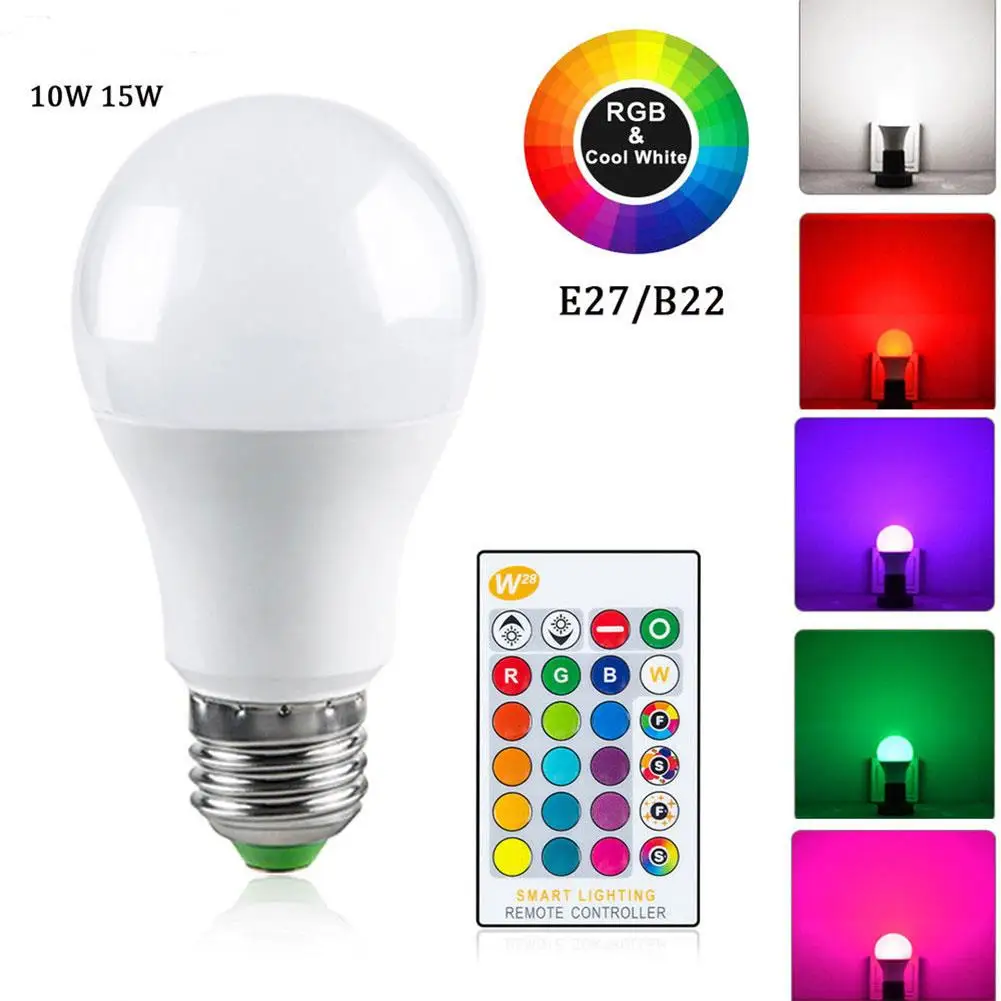 LED Bulb RGBW Remote Control LED Lamp LED Light Bulb Durable Control+Memory E27/B22 5/10W Bar Home Party
LED Bulb RGBW Remote Control LED Lamp LED Light Bulb Durable Control+Memory E27/B22 5/10W Bar Home Party