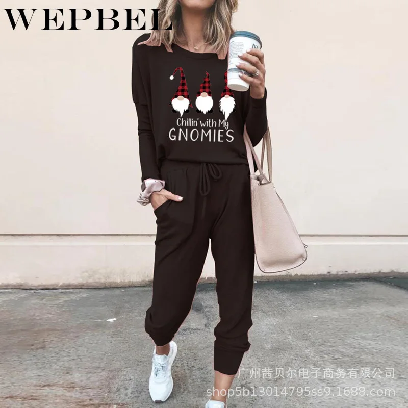 WEPBEL Autumn Winter Two Piece Tracksuit Set Women Skull Christmas Elk Print Sweatshirts Top + Pants Femme Casual Clothes Set
WEPBEL Autumn Winter Two Piece Tracksuit Set Women Skull Christmas Elk Print Sweatshirts Top + Pants Femme Casual Clothes Set