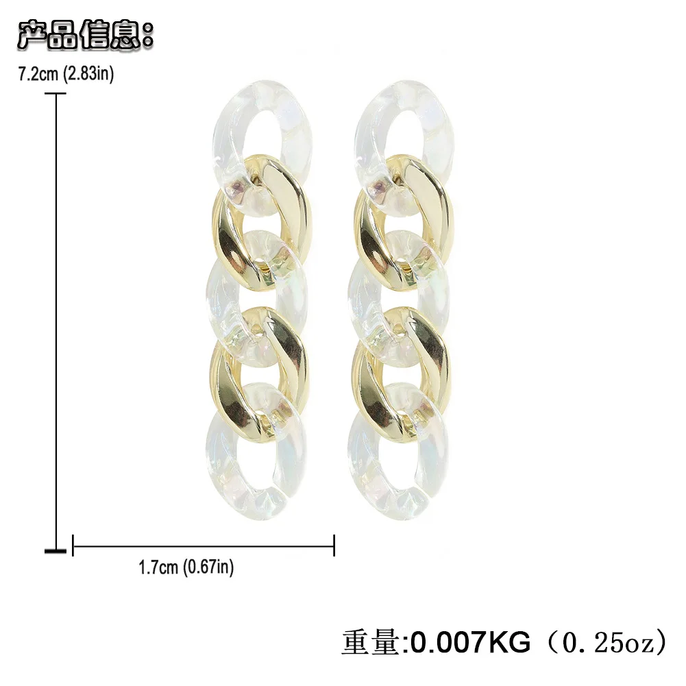 HYSECMAO Fashion Geometric Transparent Resin Gold Earrings Vintage Bohemia Tassel Chain Dangle Earrings for Women Party Jewelry
HYSECMAO Fashion Geometric Transparent Resin Gold Earrings Vintage Bohemia Tassel Chain Dangle Earrings for Women Party Jewelry