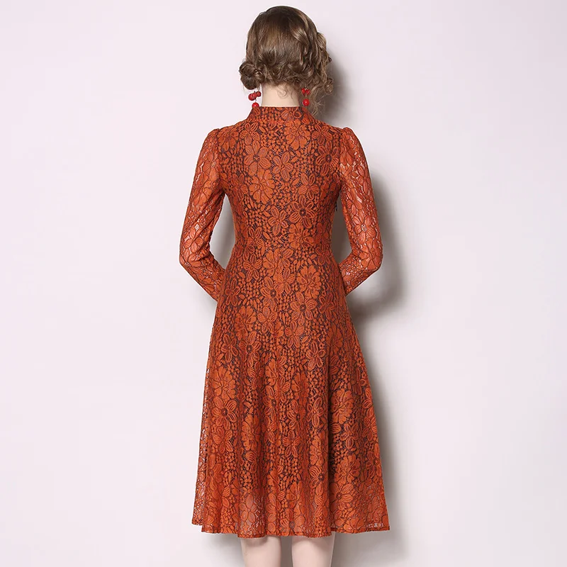 Spring Designer Elegant Sexy Women Lace Crochet Shirt Dress High Quality Ladies Vintage Office Party Robe Dresses Vestidos
Spring Designer Elegant Sexy Women Lace Crochet Shirt Dress High Quality Ladies Vintage Office Party Robe Dresses Vestidos