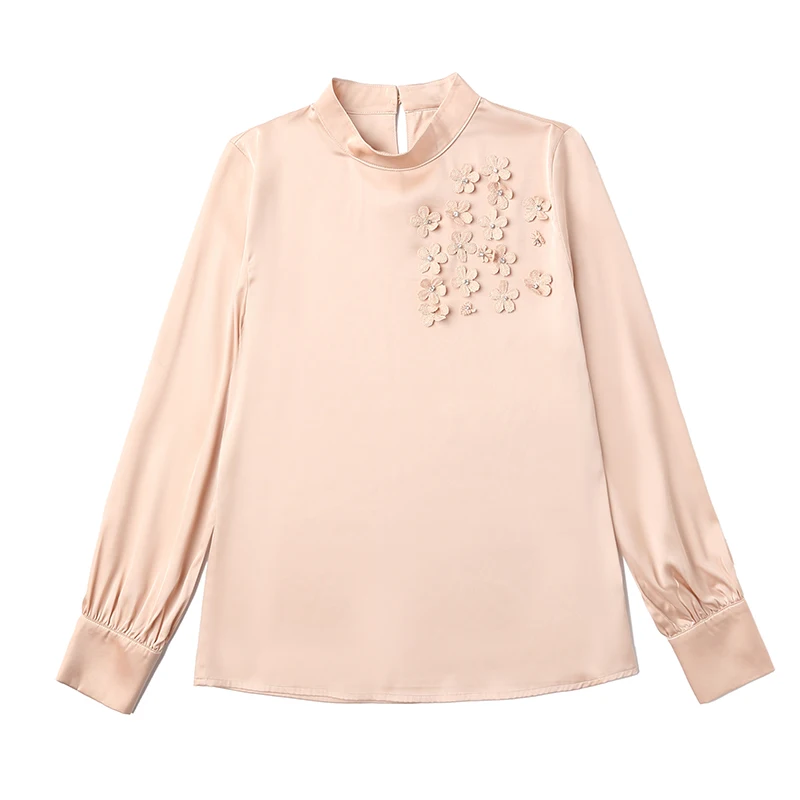 Korean Women Silk Shirt Satin Blouses Women Long Sleeve Shirts Tops Woman Embroidery Floral Blouse Woman Appliques Silk Shirt
Korean Women Silk Shirt Satin Blouses Women Long Sleeve Shirts Tops Woman Embroidery Floral Blouse Woman Appliques Silk Shirt