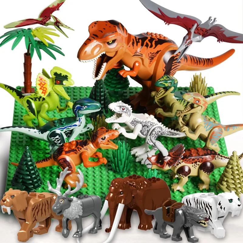 Jurassic Dinosaur World Park Triceratops Tyrannosaur Indominus Rex Mammoth Animal Figures Building Blocks DIY Bricks Toy For Kid 
Jurassic Dinosaur World Park Triceratops Tyrannosaur Indominus Rex Mammoth Animal Figures Building Blocks DIY Bricks Toy For Kid