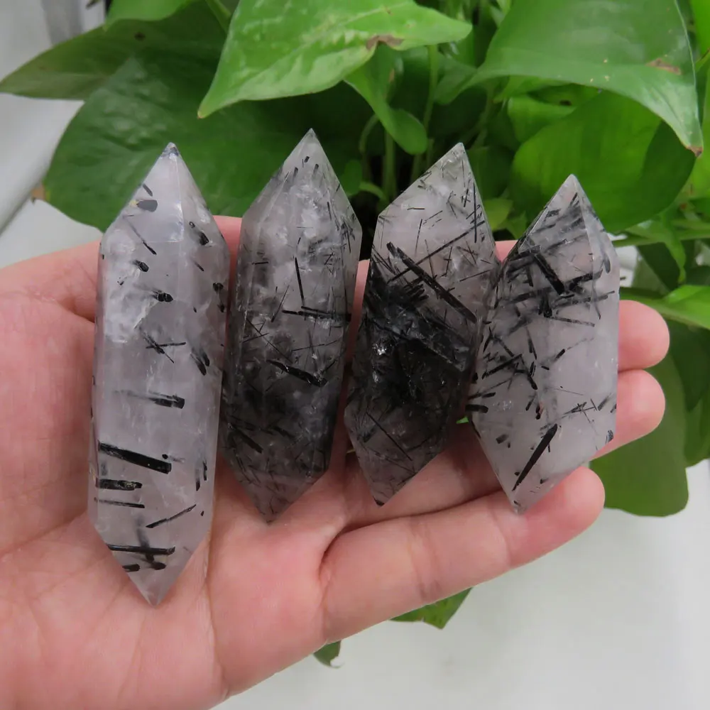 (4pcs/lot) 141g Natural Black Tourmaline Crystal Points Wand Double Terminated Reiki Healing Chakra
(4pcs/lot) 141g Natural Black Tourmaline Crystal Points Wand Double Terminated Reiki Healing Chakra