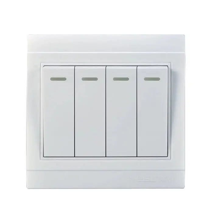 Meishang switch socket type 86 four-digit dual-control large-board switch wall 4-digit large-board dual-panel switch
Meishang switch socket type 86 four-digit dual-control large-board switch wall 4-digit large-board dual-panel switch