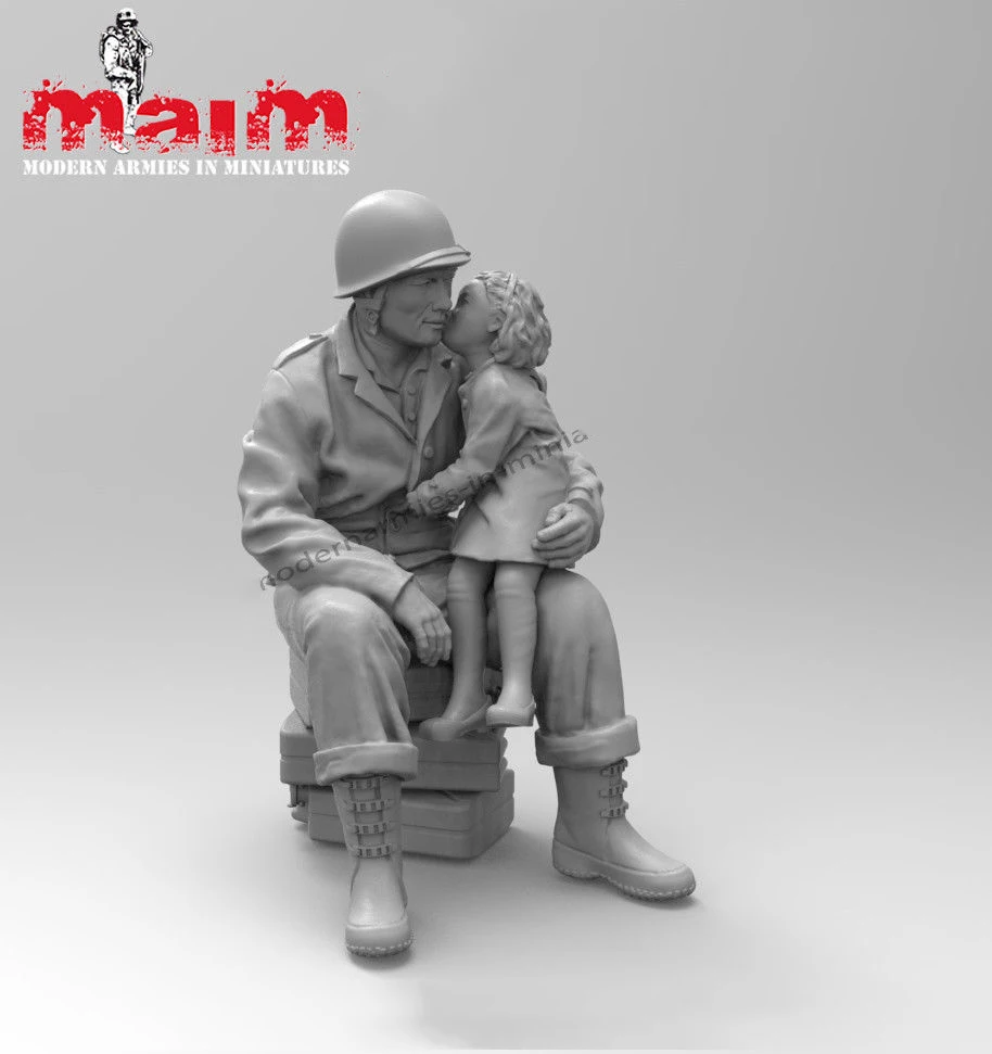 Новинка 1/35 несобранная Современная американская девушка на коленях набор из