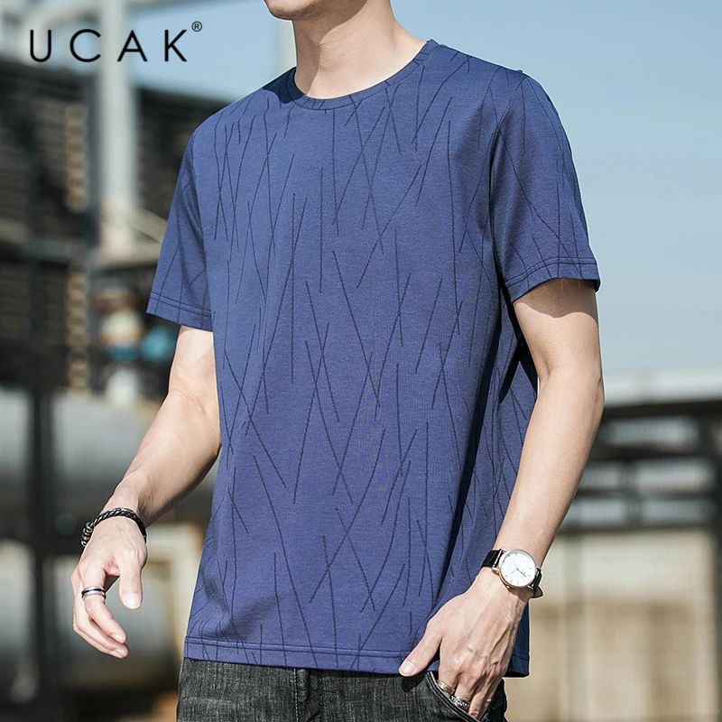 UCAK Brand Classic O-Neck Striped Short Sleeve T-Shirts Summer Fashion Style Streetwear Tops Casual Silk T Shirt Homme U5505
UCAK Brand Classic O-Neck Striped Short Sleeve T-Shirts Summer Fashion Style Streetwear Tops Casual Silk T Shirt Homme U5505