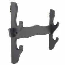 2 Tier Sword Holder Wall Mount Display Stand Samurai Sword Rack Hanger for Katana Wakizashi Tanto Genji