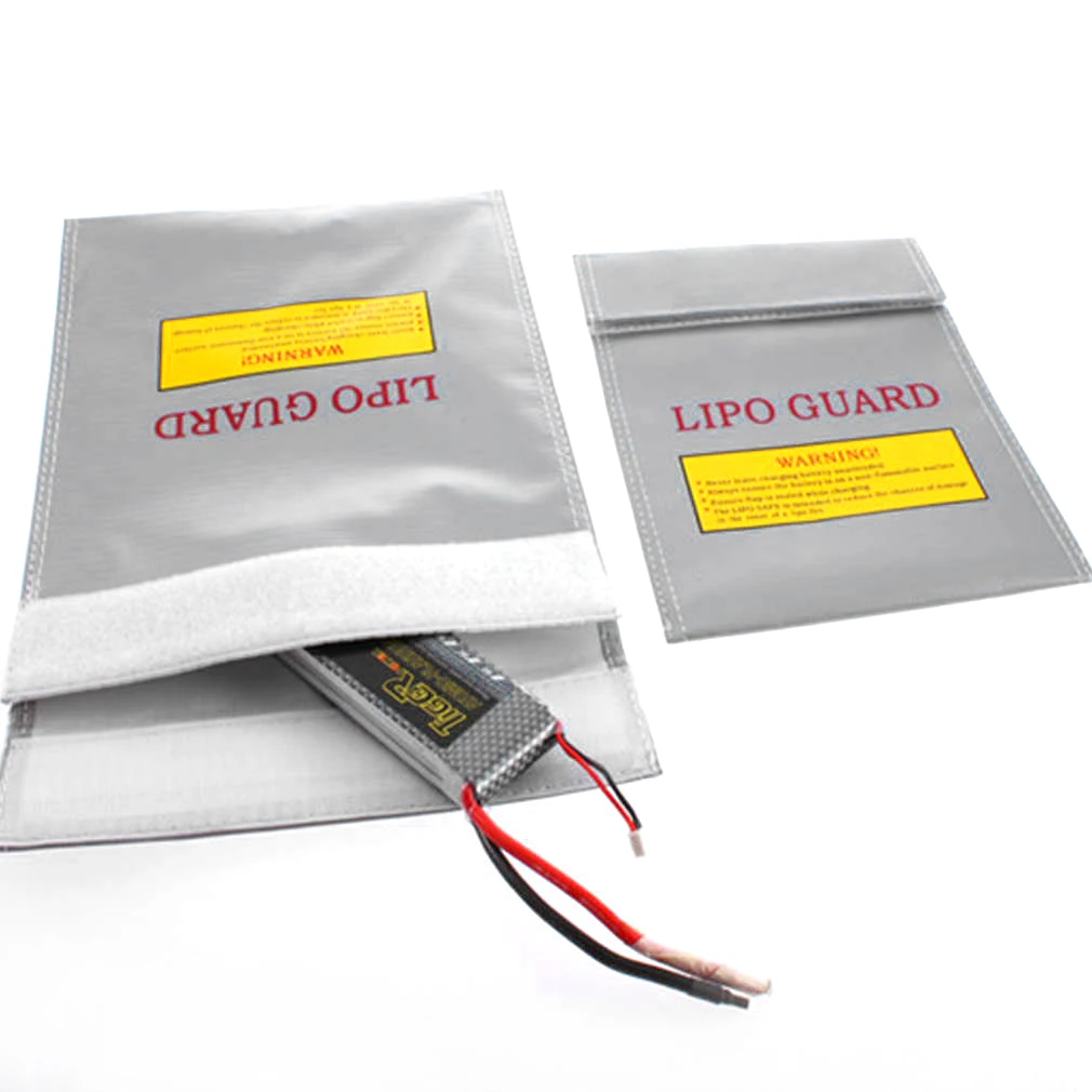 

1Pcs Fireproof RC LiPo Li-Po Battery Fireproof Safety Guard Safe Bag Charging Sack Battery Safety Guard Silver Two size Hot!