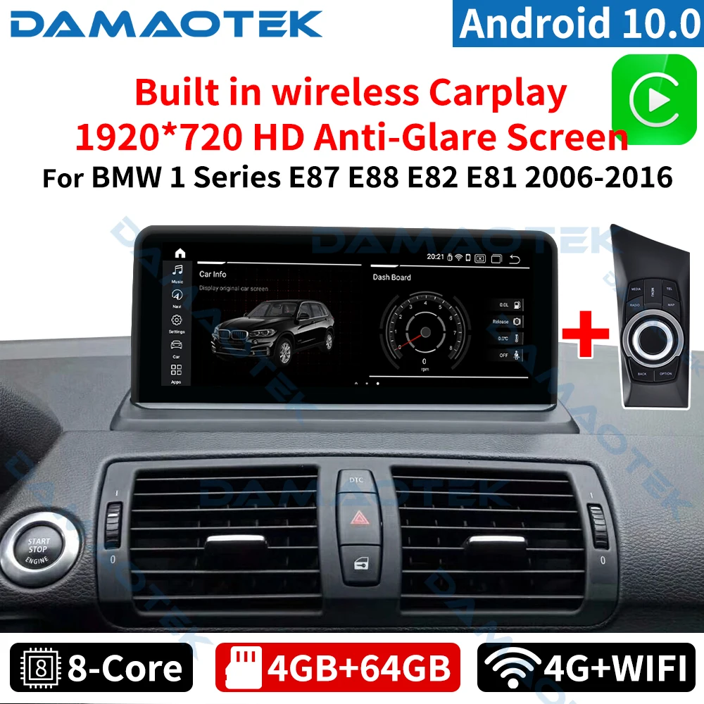 DamaoTek 10.25 INCH Android 10.0 car multimedia player FOR BMW 1 Series E81 E82 E87 E88 2006-2012 navi car radio touch screen
DamaoTek 10.25 INCH Android 10.0 car multimedia player FOR BMW 1 Series E81 E82 E87 E88 2006-2012 navi car radio touch screen