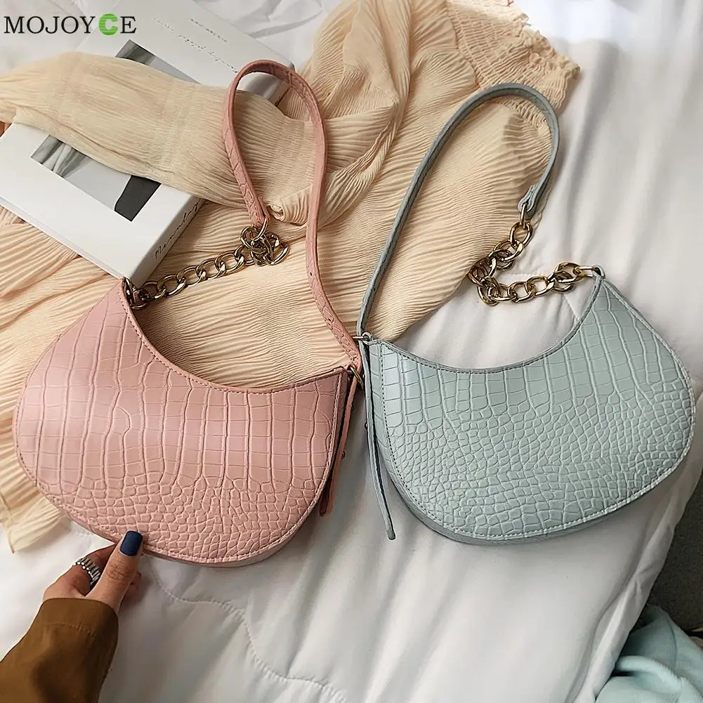 Fashion Women Alligator Pattern Shoulder Bag Pure Color PU Hobos Underarm Bags Mini Chain Alligator Pattern Handbag
Fashion Women Alligator Pattern Shoulder Bag Pure Color PU Hobos Underarm Bags Mini Chain Alligator Pattern Handbag