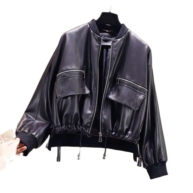Korean PU leather jacket women's ribbon loose PU jacket 2020 new pu faux leather jacket women leather jacket faux leather coat
Korean PU leather jacket women's ribbon loose PU jacket 2020 new pu faux leather jacket women leather jacket faux leather coat