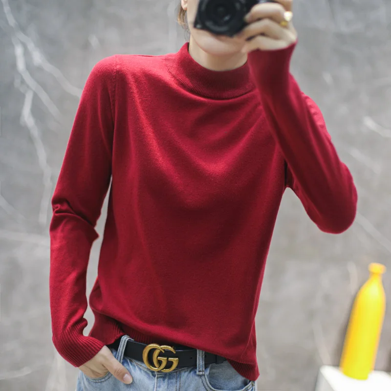 Cashmere sweater women Half turtleneck sweater women pullovers Solid color knitted pullover loose sweater women
Cashmere sweater women Half turtleneck sweater women pullovers Solid color knitted pullover loose sweater women