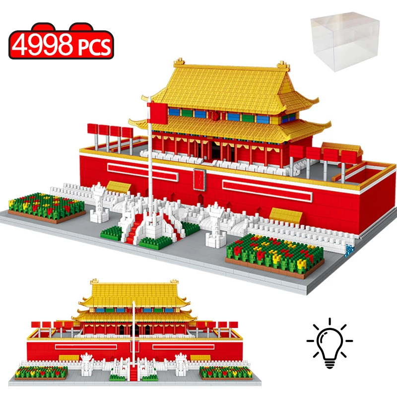 4998pcs Mini City Street View LED Light World Famous Architecture Building Blocks Tiananmen Square House Bricks Toy for Children
4998pcs Mini City Street View LED Light World Famous Architecture Building Blocks Tiananmen Square House Bricks Toy for Children