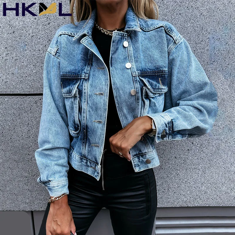 Women Top Casual Button Up Denim Turn Down Collar Long Sleeve Flap Detail 2021 Autumn New Fashion
Women Top Casual Button Up Denim Turn Down Collar Long Sleeve Flap Detail 2021 Autumn New Fashion