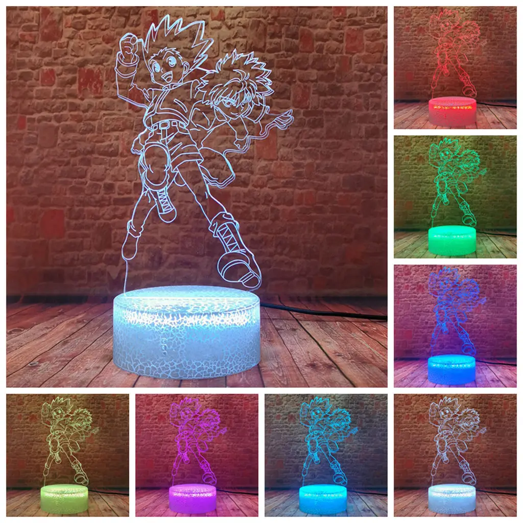 Забавная мультяшная модель Killua 3D светодиодный ночник визуальная Иллюзия Светодиодная настольная лампа для сна Охотник x Hunter Аниме Фигурки ...
Забавная мультяшная модель Killua 3D светодиодный ночник визуальная Иллюзия Светодиодная настольная лампа для сна Охотник x Hunter Аниме Фигурки ...