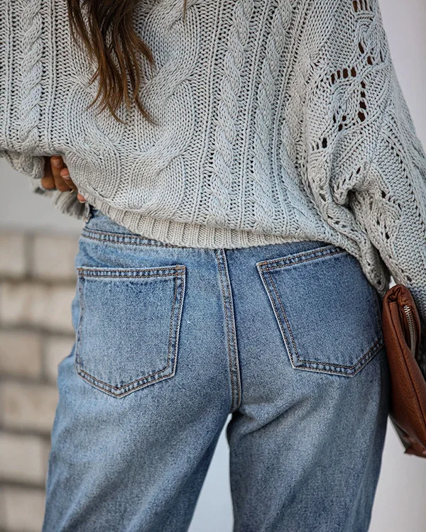 Woman High Waist Jeans Retro Hole Female Trouser Streetwear Denim Woman Pants
Woman High Waist Jeans Retro Hole Female Trouser Streetwear Denim Woman Pants