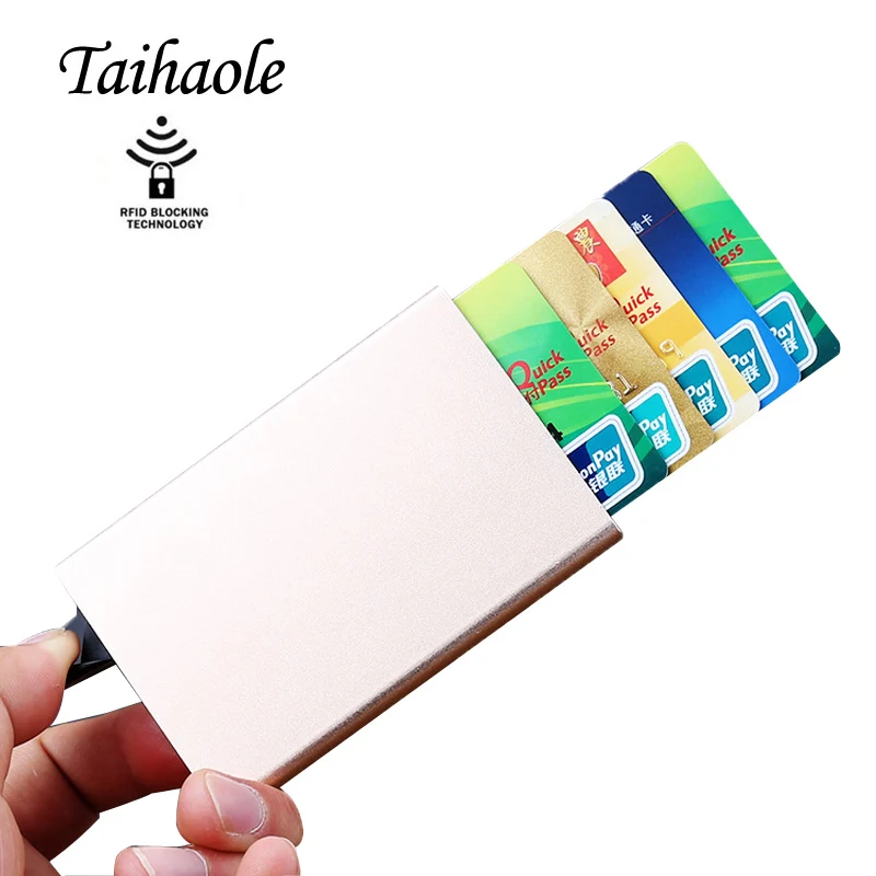 Taihaole 2020 Men And Women Momey Clip Slim Aluminum Credit Card Holder RFID Blocking Metal Wallet Travel Mini Wallet Automat
Taihaole 2020 Men And Women Momey Clip Slim Aluminum Credit Card Holder RFID Blocking Metal Wallet Travel Mini Wallet Automat