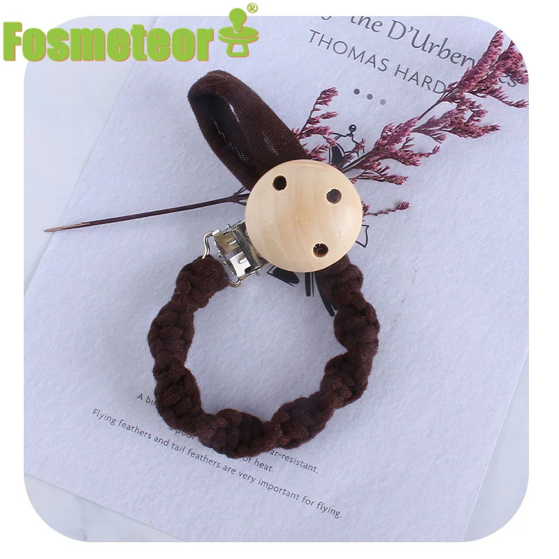 Fosmeteor Girl Boy Baby Soother Nipple Wooden Pacifier Clip Dummy Holder Simple Crochet Cotton Pacifier Chain Hand-Woven
Fosmeteor Girl Boy Baby Soother Nipple Wooden Pacifier Clip Dummy Holder Simple Crochet Cotton Pacifier Chain Hand-Woven
