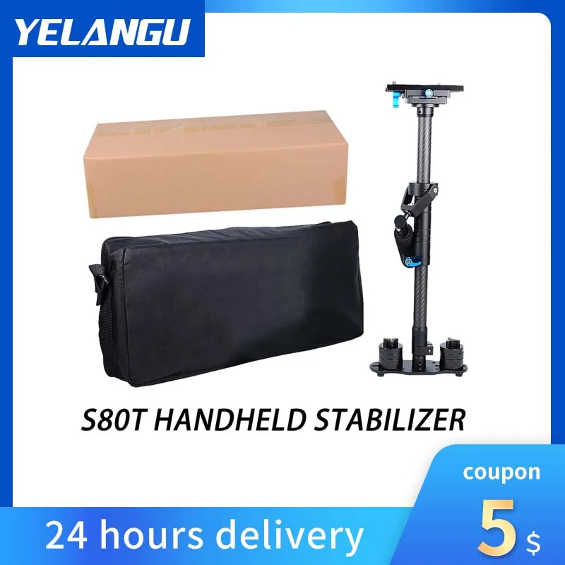 YELANGU S80T Handheld Stabilizer For DSLR Camera Video Carbon Fiber Tube 58-80cm Height 1.82kg Weight
YELANGU S80T Handheld Stabilizer For DSLR Camera Video Carbon Fiber Tube 58-80cm Height 1.82kg Weight