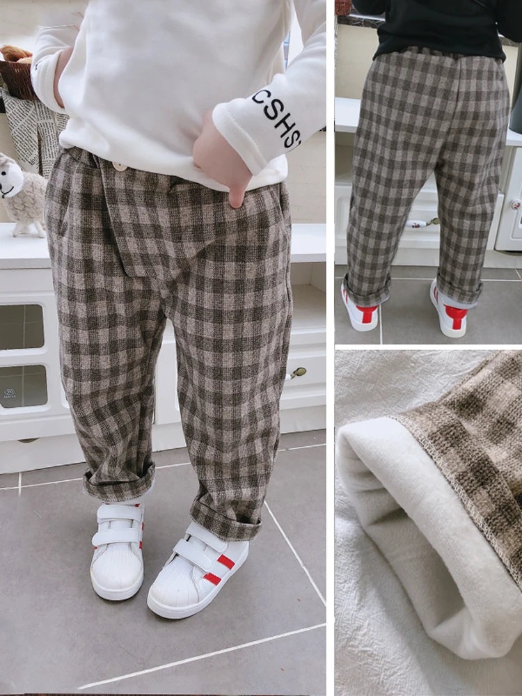 Children's Casual Pants 2019 Winter New Toddler Boys Girls Plus Velvet Loose Comfortable Trousers Kids Plaid Warm Casual Pants
Children's Casual Pants 2019 Winter New Toddler Boys Girls Plus Velvet Loose Comfortable Trousers Kids Plaid Warm Casual Pants
